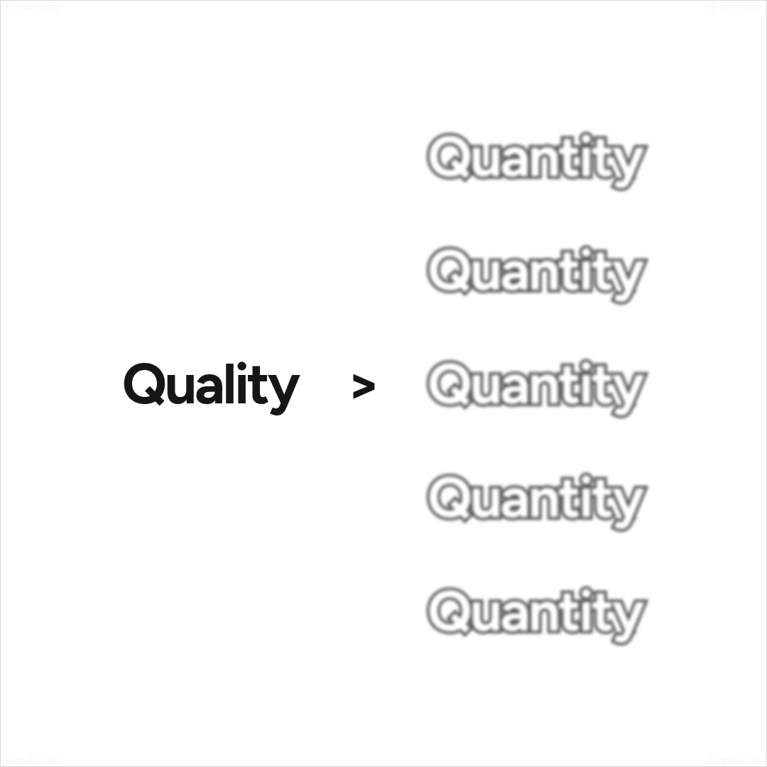 Quality Over Quantity